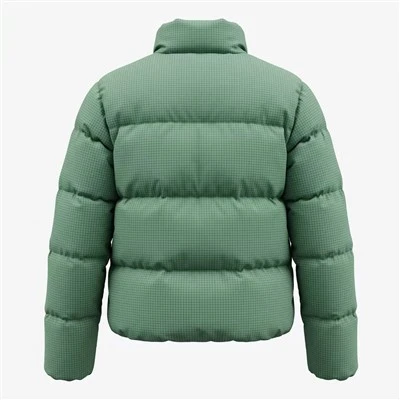 Crinkle Ripstop Stand Collar Cropped Puffer Jacket suppliers
